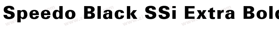Speedo Black SSi Extra Bold字体转换